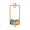 24K Gold Plated/Transparent Multi