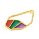 Colgante de Metal Zamak Irregular con Esmalte 28x44mm