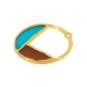Enameled Zamak Pendant Round 40mm