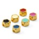 Entrepieza de Metal Zamak Hexágono Esmaltado 7x6mm (Ø 1.7mm)