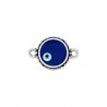 Argent 999° plaqué antique/ Cobalt/ Blanc/ Bleu clair/ Noir