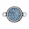 Placcato argento antico 999° / Glitter blu