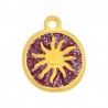 24K Gold Plated/ Vermilion Glitter