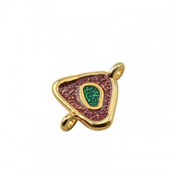 Intercalaire triangle en Métal/Zamak émaillé 17x13mm