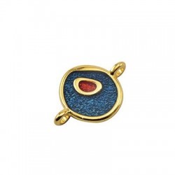 Connettore in Metallo Zama Rotondo con Smalto 16x14mm