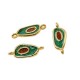 Enameled Zamak Connector Oval 11x20mm