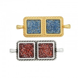 Connecteur Rectangulaire en Zamak Émaillé 11 x 22 mm