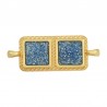Placcato oro 24K/ Blu glitterato