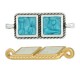 Conector de Metal Zamak Rectangular con Esmalte 11x22mm