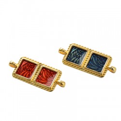 Enameled Zamak Connector Rectangular 11x22mm
