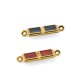 Connettore in Metallo Zama Rettangolo con Smalto 11x22mm