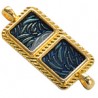 24K Gold Plated/ Blue Transparent