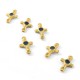 Enameled Zamak Connector Cross 13x15mm