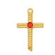 Pendentif en Zamak Émaillé en Forme de Croix 22 x 31 mm