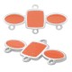 Enameled Zamak Pendant Geometric 40x12mm