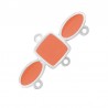 999° Argent plaqué antique/ Corail