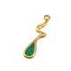 Enameled Zamak Pendant Teardrop 9x35mm