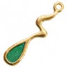 24K Gold Plated/ Turquoise Transparent