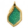 24K Gold Plated/ Turquoise Transparent