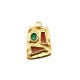 Pendentif irrégulier en Métal/Zamak émaillé 19x25mm