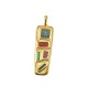 Pendentif irrégulier en Métal/Zamak émaillé 16x45mm