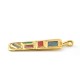 Enameled Zamak Charm Rectangular 16x45mm