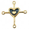 24K Gold Plated/ Blue Transparent