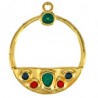24K Gold Plated/ Multi Transparent