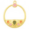 Plaqué or 24 carats/rose/multicolore