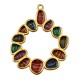 Μεταλλικό Ζάμακ Μοτίφ Στρογγυλό Ακανόνιστο με Σμάλτο 39x46mm