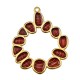 Enameled Zamak Pendant Round Irregular 39x46mm