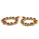 Enameled Zamak Pendant Round Irregular 39x46mm
