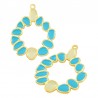 Oro 24K/ Azul Claro/ Marfil