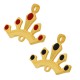Pendentif Couronne en Zamak Émaillé 30 x 18 mm