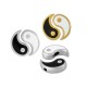 Charm Yin Yang en Zamak Émaillé 7 x 12 mm Ø 1.6 mm (2 Pièces/Set)
