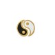 Μεταλλικό Ζάμακ Yin Yang & Σμάλτο 7x12mm Ø1.6mm (2τμχ/Σετ)