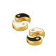 Charm Yin Yang en Zamak Émaillé 7 x 12 mm Ø 1.6 mm (2 Pièces/Set)