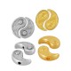 Charm Yin Yang en Zamak Émaillé 7 x 12 mm Ø 1.6 mm (2 Pièces/Set)