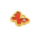 Charm en Zamak Émaillé Papillon avec œil Maléfique 14 x 11 mm