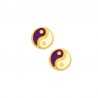 24K Gold Plated/ Ivory/ Purple