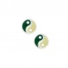999° Silver Antique Plated/ Bone/ Green
