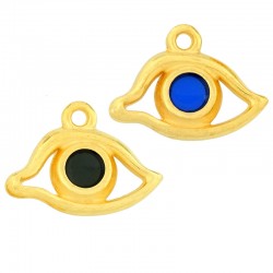 Charm œil Maléfique en Zamak Émaillé 19 x 12 mm