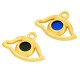 Enameled Zamak Charm Evil Eye 19x12mm