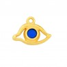 24K Gold Plated/ Transparent Blue