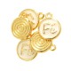 Charm rond en Zamak Émaillé « Fé » Foi 14 mm