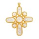Croix Pendentif en Zamak Émaillé 34 x 38 mm
