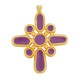 Croix Pendentif en Zamak Émaillé 34 x 38 mm