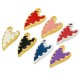 Enameled Zamak Charm Heart 12x20mm