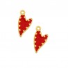 Plaqué or 24 carats/ Rouge feu