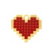 Enameled Zamak Charm Heart 23x21mm